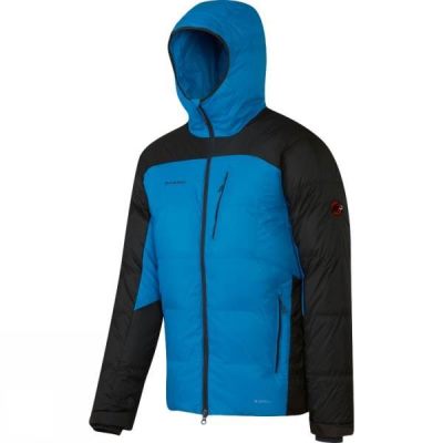 Chaquetas Mammut Ambler Hooded Hombre Azules Oscuro / Negras - Chile OJK025436